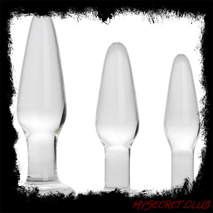 Dosha 3 Piece Glass Anal Plug Kit
