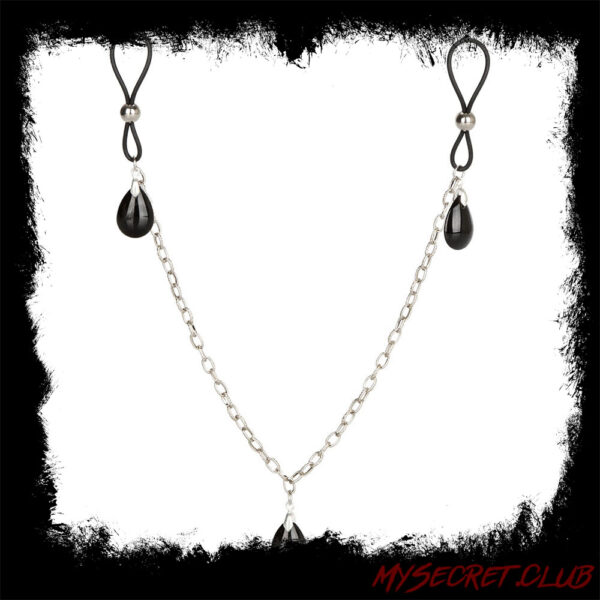 Nipple Play Non Piercing Nipple Chain Jewellery Onyx