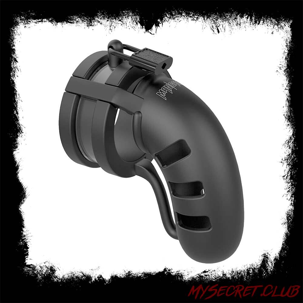 Man Cage 19 Male 4.5 Inch Chastity Cage With Ball Splitter