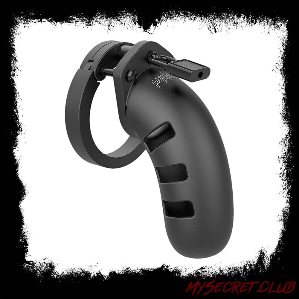 Man Cage 21 Male 4.5 Inch Black Silicone Chastity Cage
