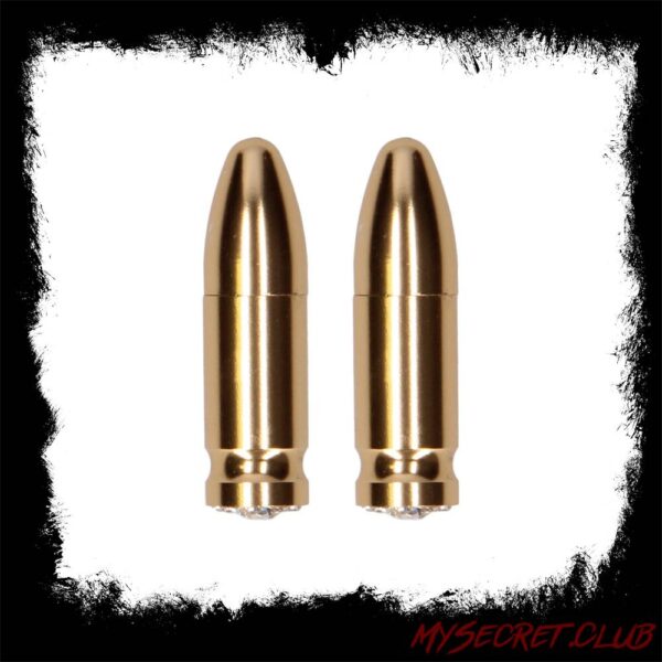 Ouch Magnetic Nipple Clamps Diamond Bullet Gold