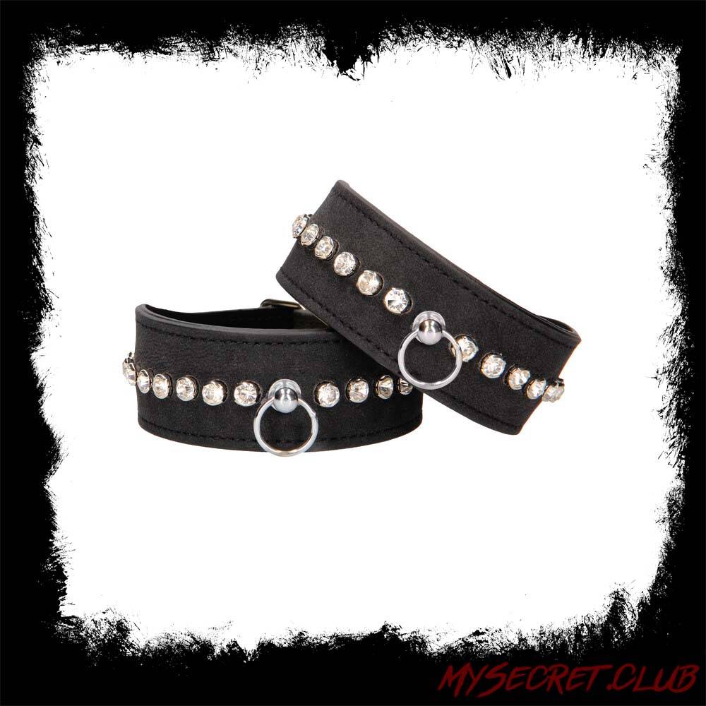 Ouch Diamond Studded Ankle Cuffs