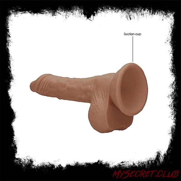 RealRock 7 Inch Dong With Testicles Flesh Tan