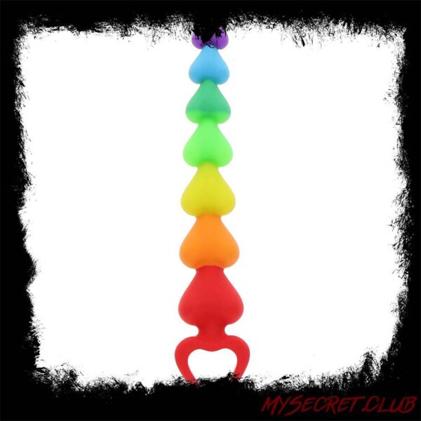 ToyJoy Rainbow Heart Anal Beads