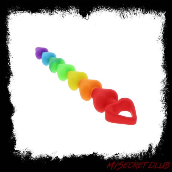 ToyJoy Rainbow Heart Anal Beads