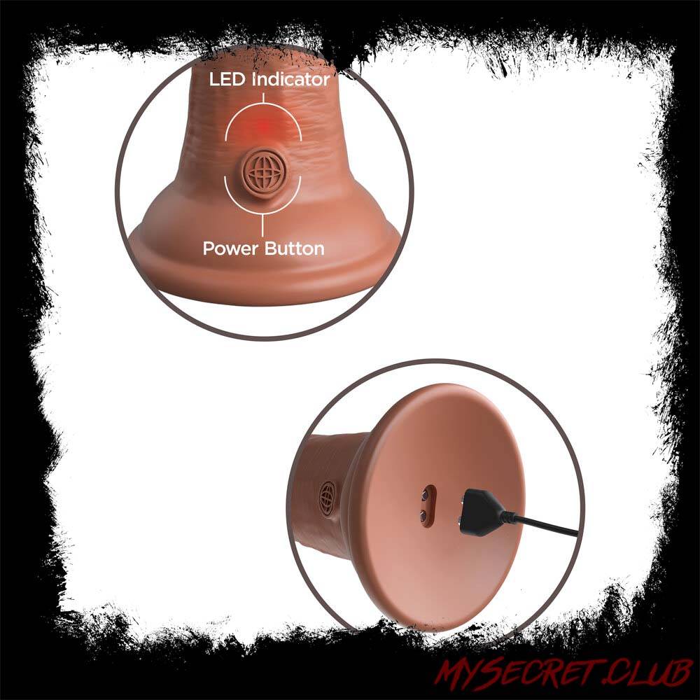 King Cock Elite 6 Inch Dual Density Vibrating Cock Flesh Pink