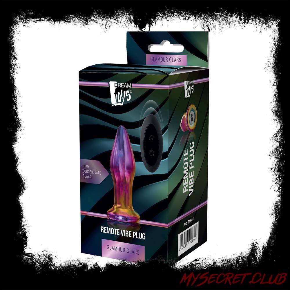 Glamour Glass Remote Control Butt Plug