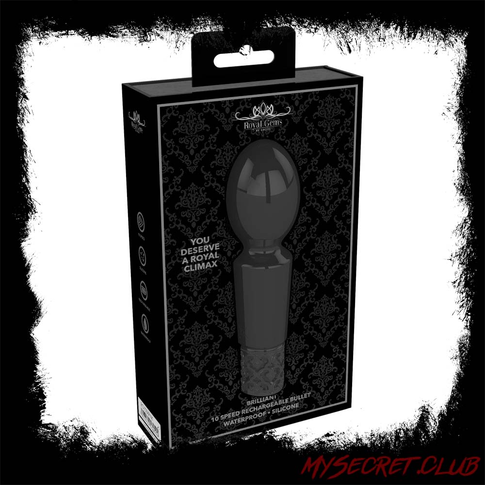 Royal Gems Brilliant Rechargeable Bullet Black