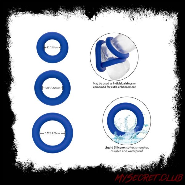 Admiral Universal Cock Ring Set Blue