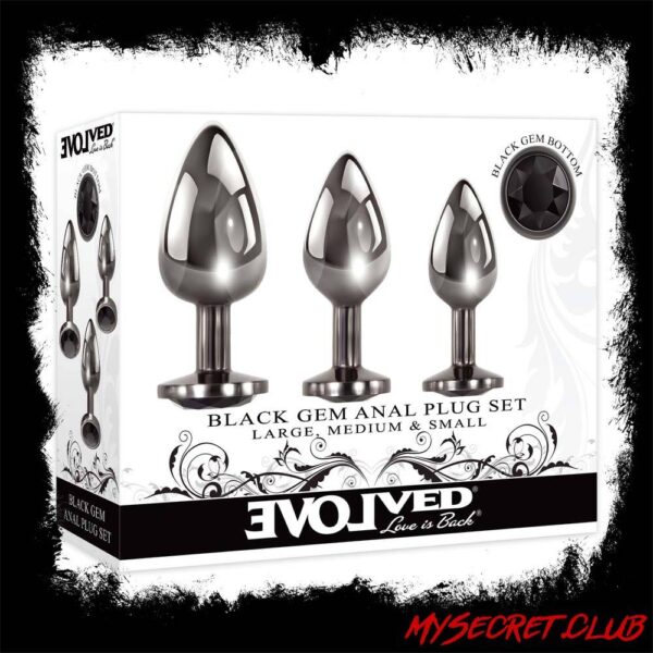Evolved Black Gem Anal Plug Set