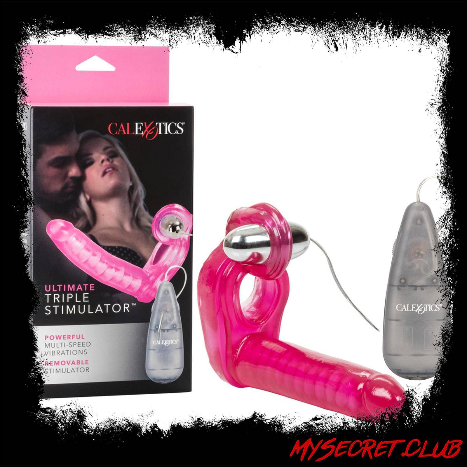 Ultimate Triple Stimulator Vibrating Cock Ring With Dong