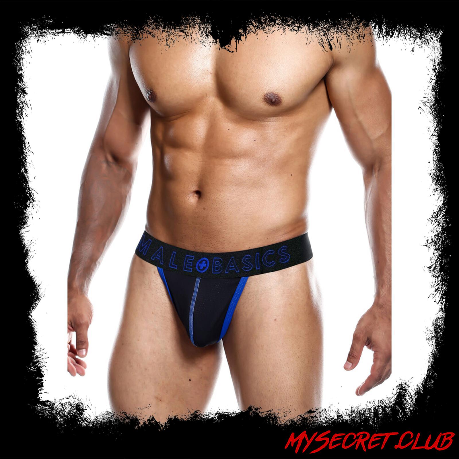Male Basics Neon <br>Thong Blue