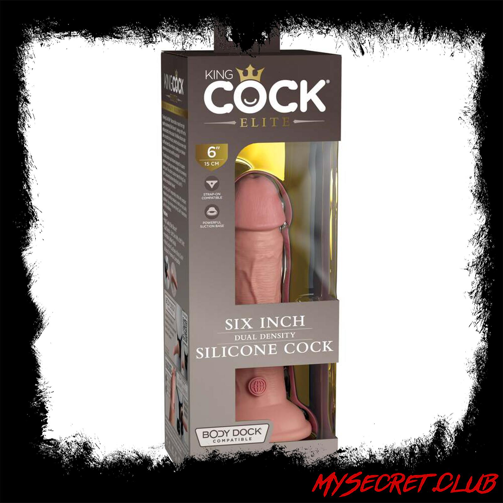 King Cock Elite 6 Inch Dual Density Dildo Caramel
