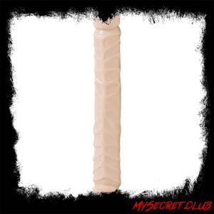 Jr Veined Double Header 12 Inch Dong Flesh Pink