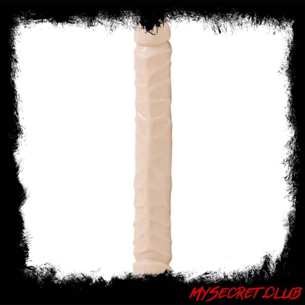 Jr Veined Double Header 12 Inch Bender Dong Flesh Pink