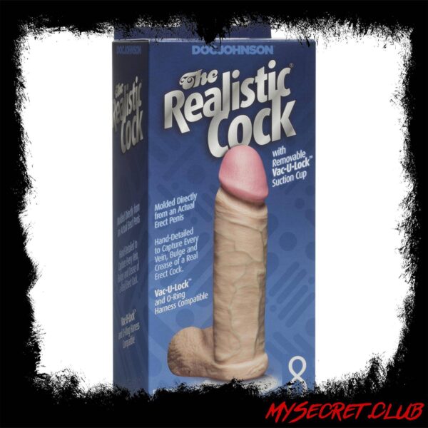 The Realistic Cock 8 Inch Dildo Flesh Pink