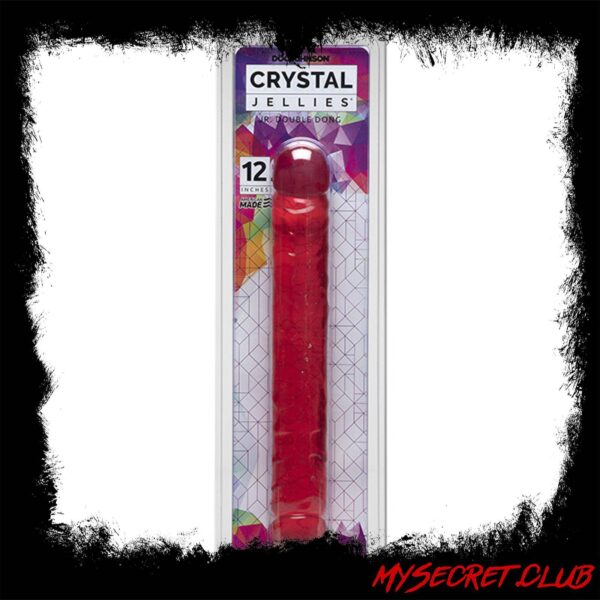 Crystal Jellies 12 Inch Double Dong Pink