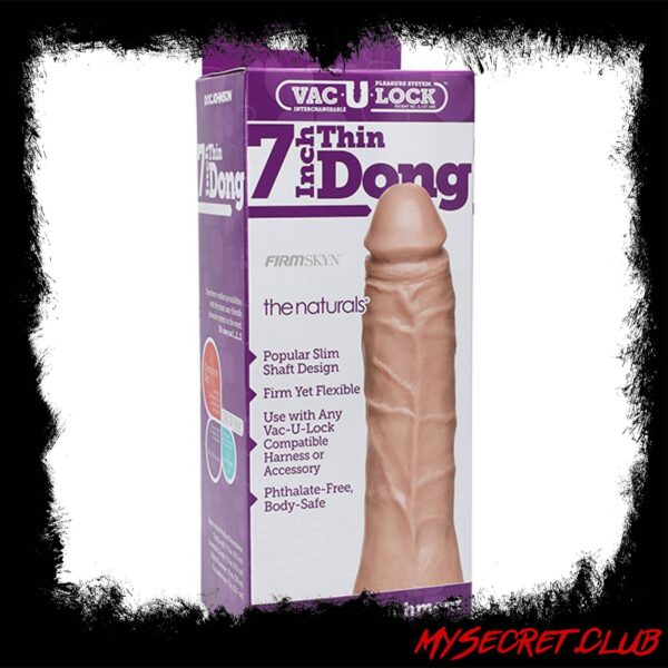 Vac-U-Lock Thin 7 Inch Natural Dong Attachment