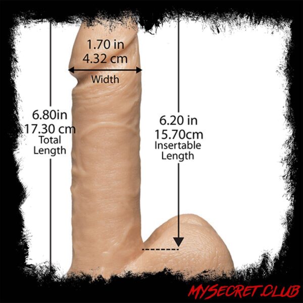 Vac-U-Lock 7 Inch Realistic Cock With Ultra Harness