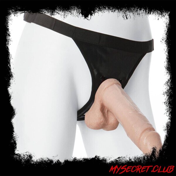 Vac-U-Lock 8 Inch Realistic Cock With Ultra Harness