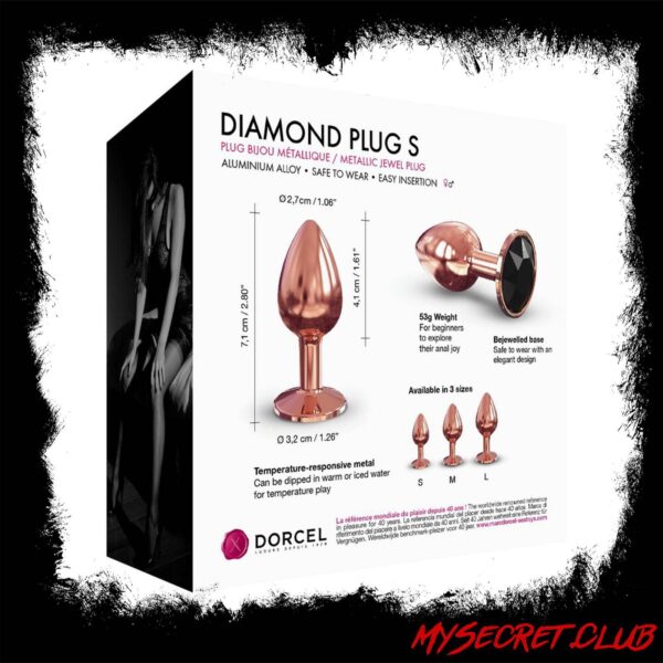 Dorcel Diamond Butt Plug Rose Gold Small