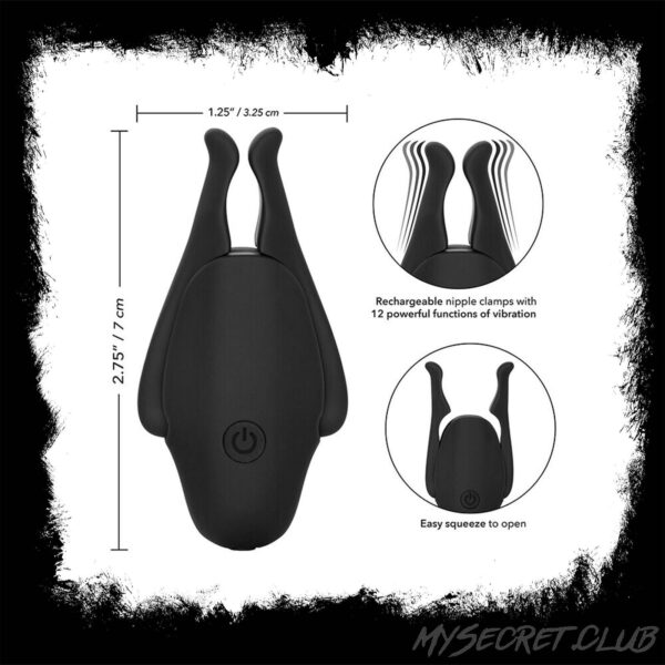 Rechargeable Nipplettes Vibrating Nipple Clamps