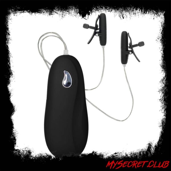 Heated Vibrating Nipple Teasers Black