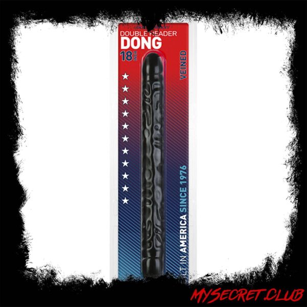 Double Header 18 Inch Veined Dong Black