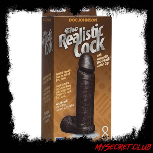 The Realistic Cock 8 Inch Dildo Black