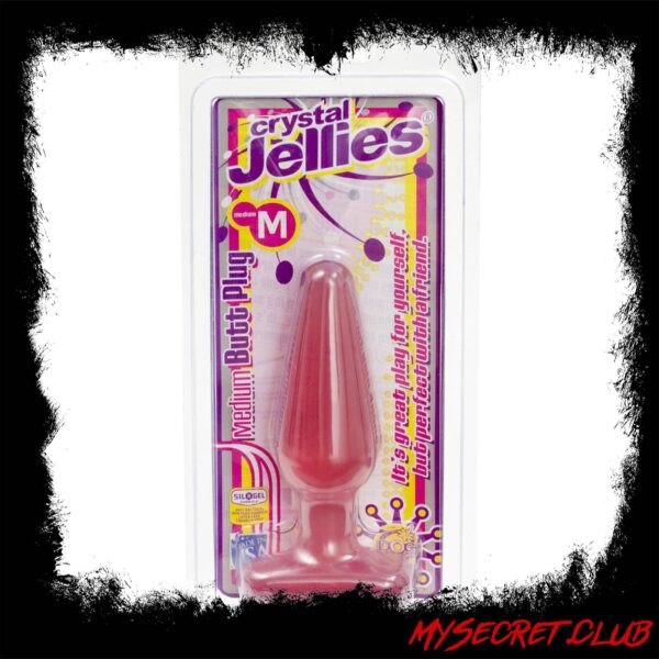 Crystal Jellies Medium Butt Plug Pink