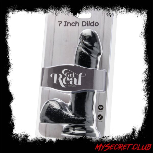 ToyJoy Get Real 7 Inch Dong With Balls Black