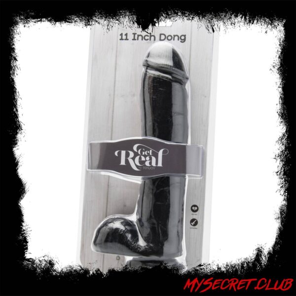ToyJoy Get Real 11 Inch Dong With Balls Black