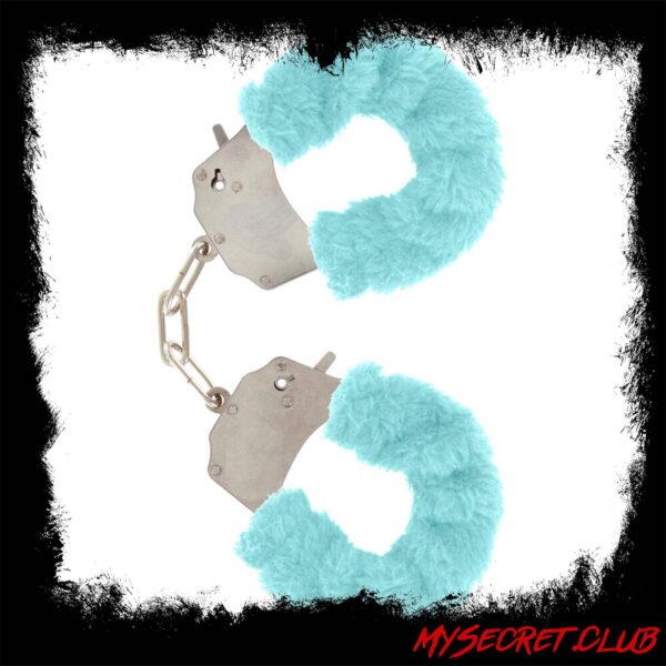 ToyJoy Furry Fun Wrist Cuffs Aqua