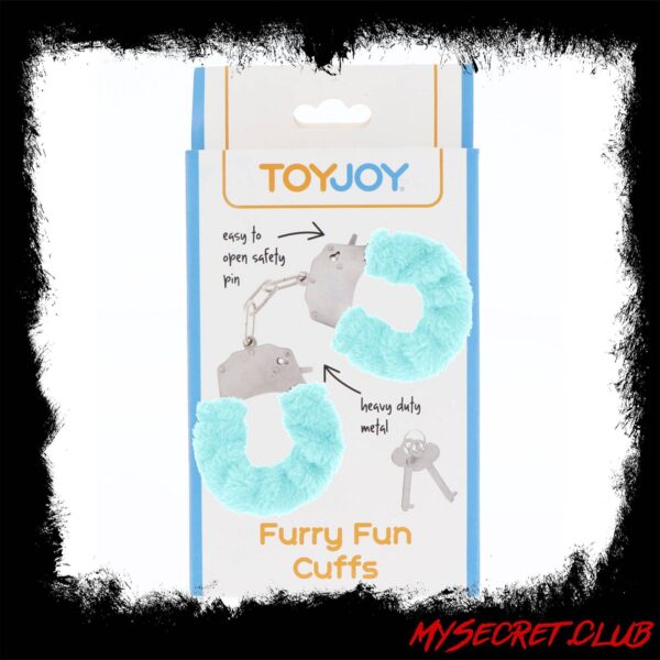 ToyJoy Furry Fun Wrist Cuffs Aqua