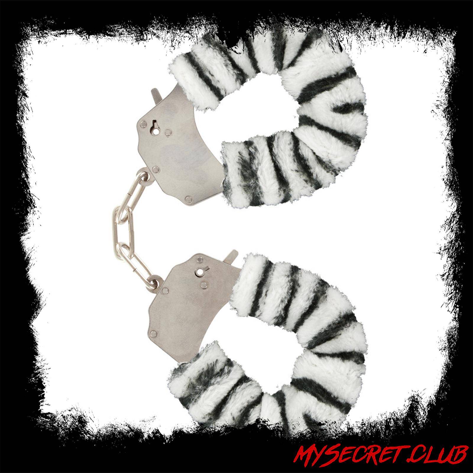 ToyJoy Furry Fun Wrist Cuffs Zebra