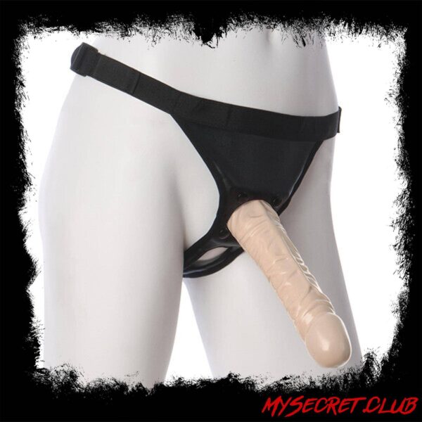 Vac-U-Lock 8 Inch Classic Dong With Ultra Harness