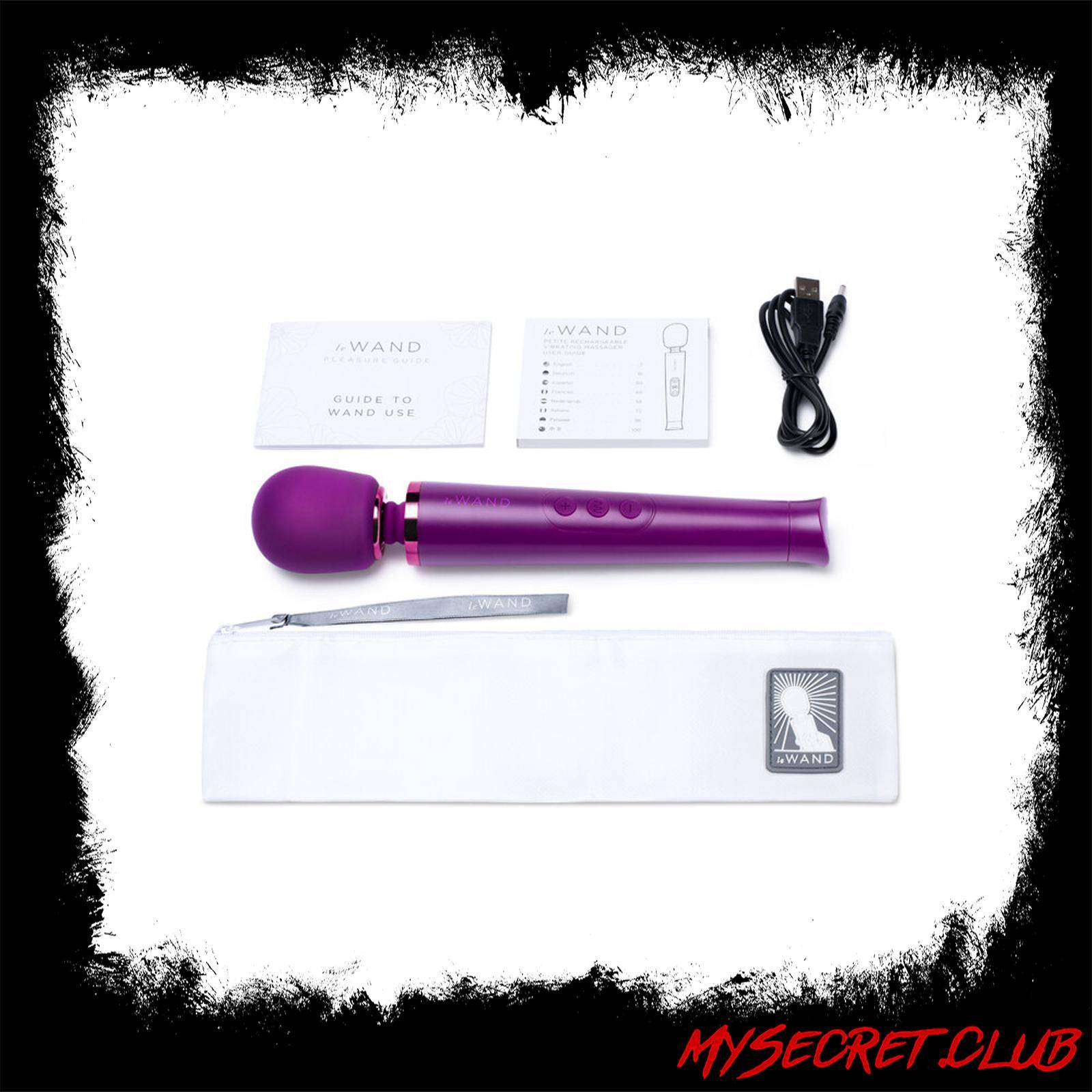 Le Wand Petite Rechargeable Vibrating Massager Dark Cherry
