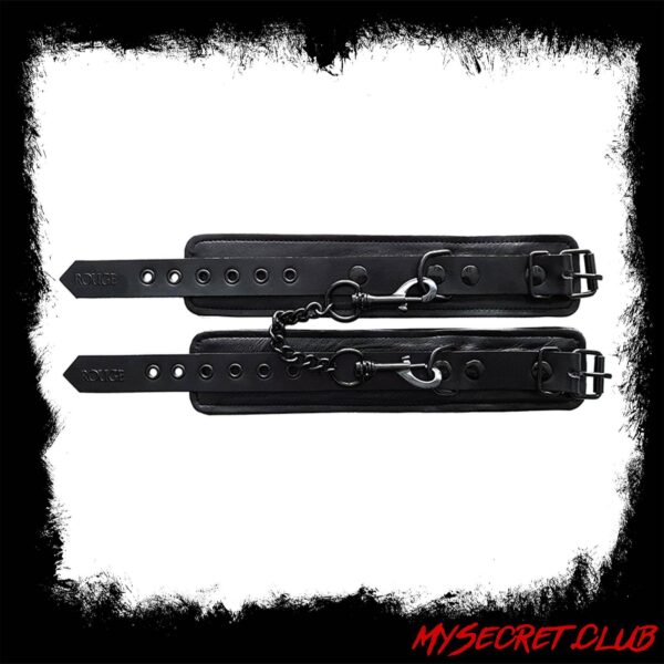 Rouge Garments Plain Black Wrist Cuffs