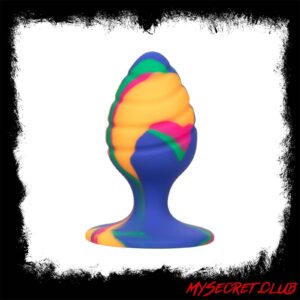 Cheeky Medium Swirl Tie Dye Butt Plug