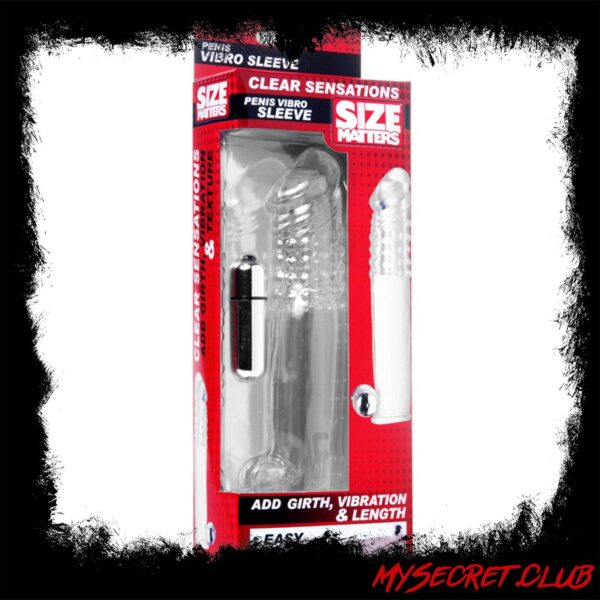Size Matters Clear Vibrating Penis Sleeve