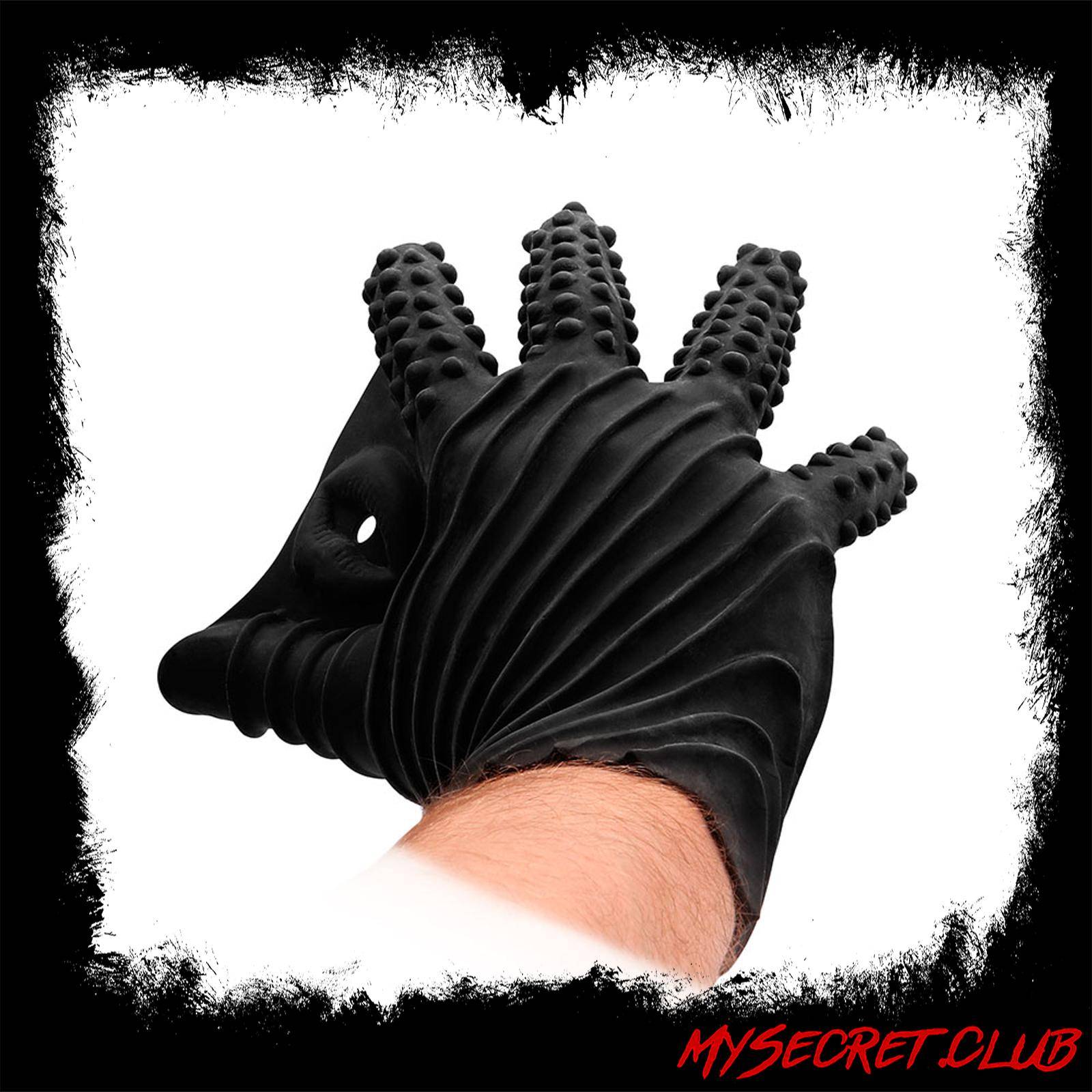 Fist It Black Textured Masturbation Glove