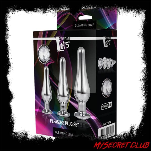 Gleaming Butt Plug Set Silver