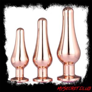 Gleaming Butt Plug Set Rose Gold