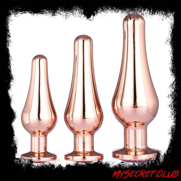 Gleaming Butt Plug Set Rose Gold