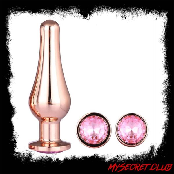 Gleaming Butt Plug Set Rose Gold