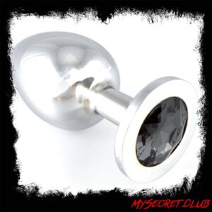 Heavy Metal Butt Plug With Black Crystal