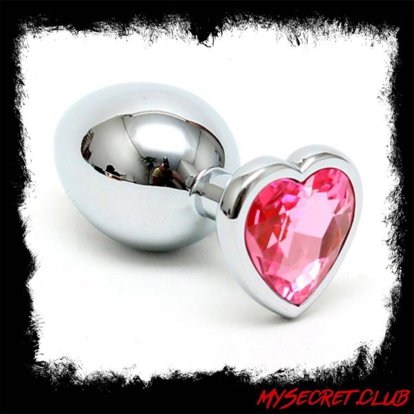 Small Butt Plug With Heart Shaped Crystal