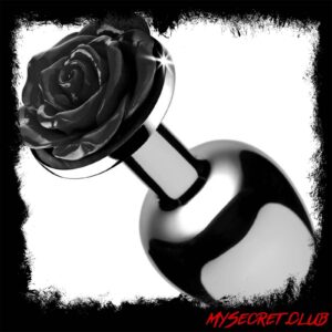 XR Booty Sparks Black Rose Anal Plug Large