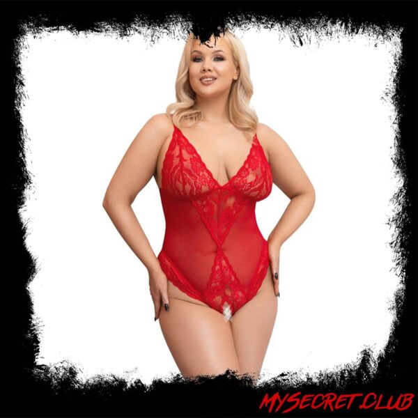 Cottelli Curves Crotchless Body Red