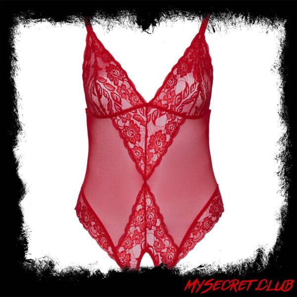 Cottelli Curves Crotchless Body Red